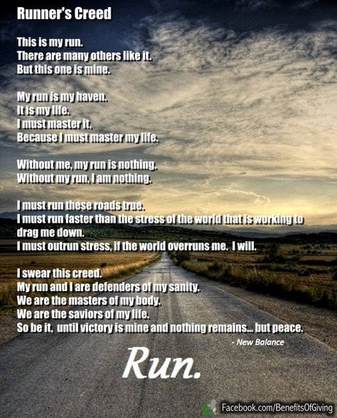 runner's creed Running Motivation, Run Happy, Running Quotes, Yoga At Home, Keep Running, Running Inspiration, Motivational Quotes For Working Out, Sport Motivation, Just Run