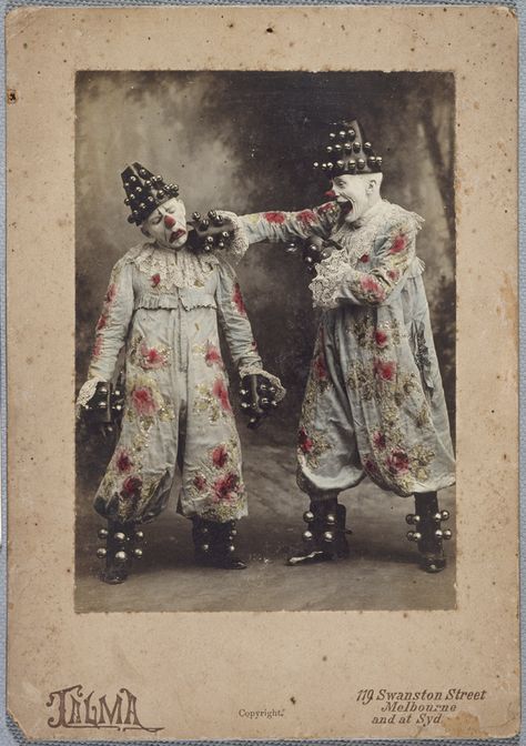 Jandaschewsky Clowns 1900, Australia Old Circus, Pierrot Clown, Circus Sideshow, Dark Circus, Send In The Clowns, Night Circus, Vintage Clown, Circus Clown, Scary Clowns