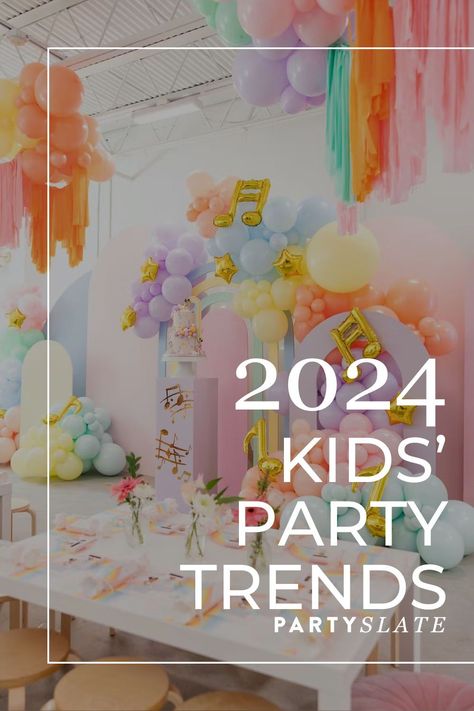 Childhood goes by in a blink of an eye. For parents, kids’ birthday parties are an opportunity to slow down and savor the magical moments. Discover 15 kids’ birthday party trends that will surprise and delight guests. You’ll find everything from the best sips and bites to our favorite fads for entertainment and décor. Birthday Themes For 7th Birthday Girl, Birthday Trends 2024, Birthday Party Ideas For 6 Year Girl, Favorite Things Birthday Party Kids, Indoor Party Activities For Kids, Simple Birthday Party Ideas For Kids, Eight Birthday Party Ideas, 7th Birthday Theme Girl Party Ideas, Toddler Girl Party Themes