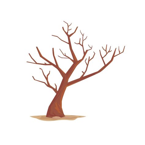 Vector leafless dry tree vector illustra... | Premium Vector #Freepik #vector #dry-tree #dead-tree #tree-silhouette #old-tree Leaveless Tree Drawing, Leafless Tree Drawing, Tree Animation, Tree Vector Illustration, Dry Tree, Tree Vector, Leaf Silhouette, Vector Trees, Tree Clipart