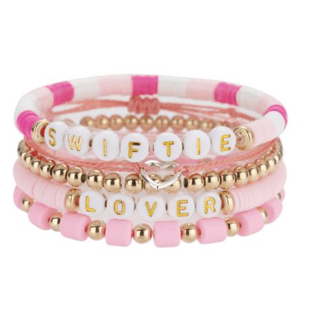 Fan Bracelet, Heishi Bracelets, Letter Bead Bracelets, Lovers Bracelet, Tanah Liat, Clay Bracelet, Diy Bracelet Designs, Music Jewelry, Beads Bracelet Design