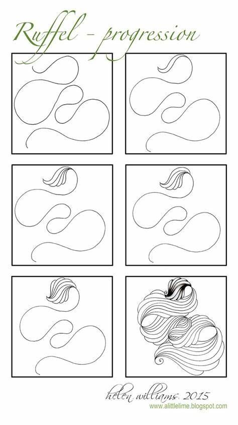 zentangle ginilli - Yahoo Image Search Results Modele Zentangle, Zentangle Kunst, Zentangle Tutorial, Zen Doodle Art, Zen Tangle, Tangle Pattern, Tangle Doodle, Zentangle Designs, Doodle Inspiration