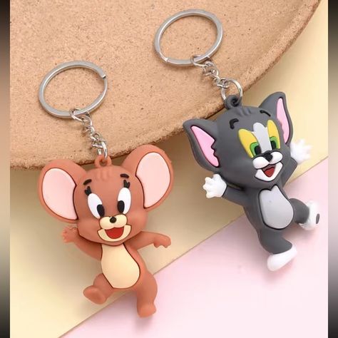 Tom Y, Disney Lanyard, Haiwan Comel, Tom And Jerry Cartoon, Tom Y Jerry, Children's Day Gift, Keychain Cute, Backpack Charm, Cat Mouse