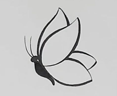 Идеи рисунков для скетчбука Croquis, Simply Butterfly Drawing, Black And White Simple Drawings, Spring Easy Drawings, Butterflies Drawing Easy, Cute Small Drawings Love, Butterfly Sketch Simple, Butterfly Drawing Black And White, Small Butterfly Drawing