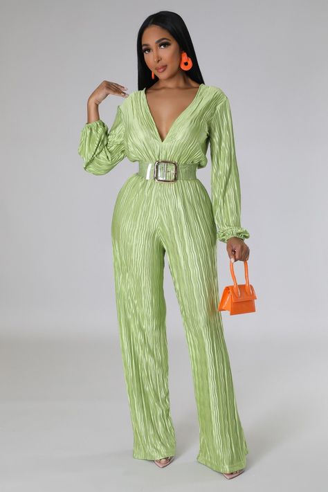 Giada Long Sleeves Pleated Jumpsuit - MY SEXY STYLES Pleated Jumpsuit Outfit, Tube Jumpsuit, Stretch Jumpsuit, Pleated Jumpsuit, Simple Accessories, Jumpsuit Outfit, Unique Dresses, Trendy Fashion Women, Online Clothing Stores