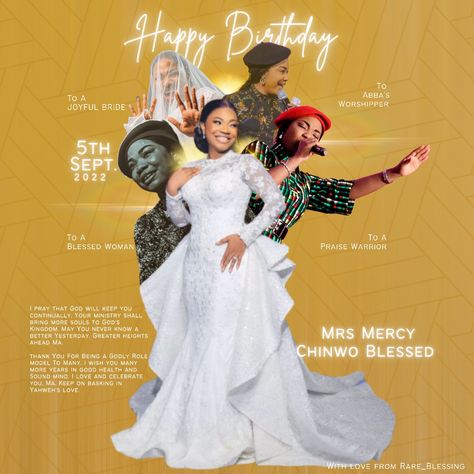 Mercy Chinwo's birthday Flyer. Mercy Chinwo, Birthday Flyer, Gospel Singer, Sound Mind, Flyer Designs, Abba, Flyer Design, Role Models, Singers