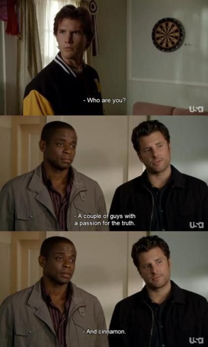 Humour, Mon Son, Burton Guster, Tv Light, Psych Memes, Psych Quotes, Shawn And Gus, James Roday, Psych Tv