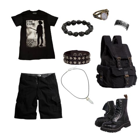 Band T Shirt Outfit Summer, Band Tshirt Outfit, Goth Male Outfits, Male Manipulator, Shirt Outfit Summer, Band Outfits, Band Shirts, Tshirt Outfits, Alternative Outfits