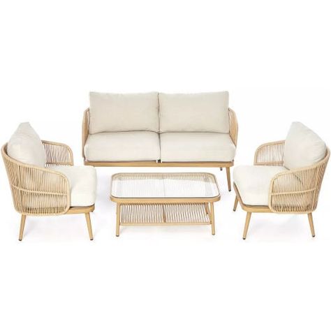 Right now at Big Lots, you can get this Real Living Lakewood 4-Piece All-Weather Wicker Cushioned Patio Seating Set for only $524.99 (reg. $899.99, was $699.99). You save 22% off the retail price for this patio conversation set when you use the promo code SPRING25 at checkout. Delivery adds about $150. The lowest price we’ve […] The post Real Living Lakewood 4-Piece Patio Seating Set first appeared on Frugal Buzz. Patio Seating Sets, Patio Inspiration, Balcony Furniture, Outdoor Loveseat, Porch Furniture, Big Lots, Patio Seating, Small Patio, Conversation Set Patio