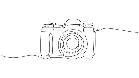 Old Camera Drawing, Camera Line Art, Camera Drawing Simple, Moodboard Portfolio, Continous Line Drawing, Camera Outline, Camera Sketch, Camera Doodle, Sketch Minimalist