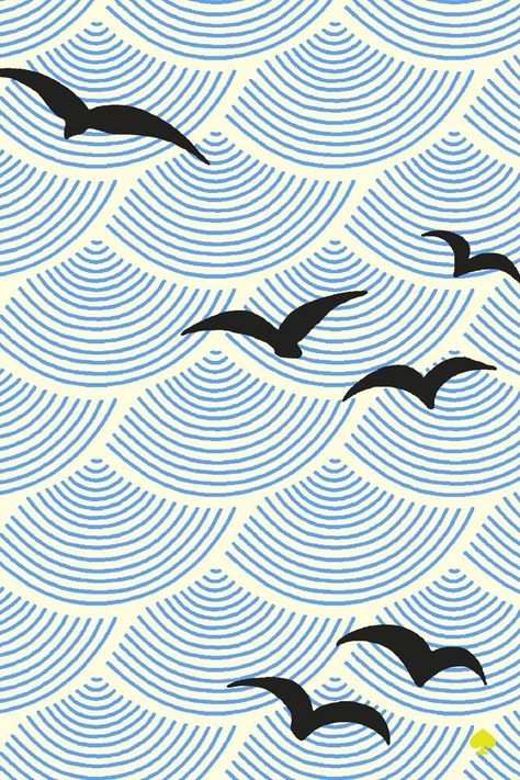 Kate Spade Iphone Wallpaper, Seagulls Wallpaper, Seagull Wallpaper, Seagull Illustration, Kate Spade Wallpaper, Iphone Wallpaper Kate Spade, Sf Wallpaper, Dress Your Tech, Magical House