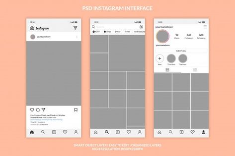 Instagram interface template premium Pre... | Premium Psd #Freepik #psd #mockup #phone #social-media #instagram Fake Social Media Template, Fake Instagram Post Template, Fake Instagram Template, Instagram Post Template Background, Aesthetic Layout Instagram, Instagram Interface, Ig Post Template, Instagram Post Template Design, Disney Character Sketches