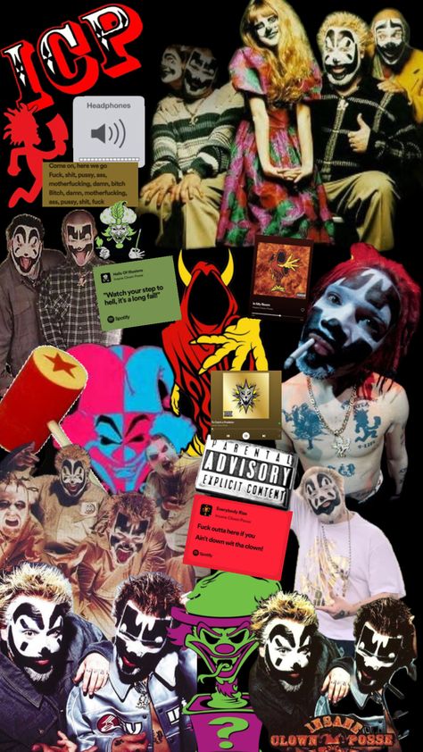 Insane Clown Posse Band (should listen to the boogie woogie wu song👍) Boogie Woogie Wu, Gothic Bands, Funny Face Photo, Cool Kids Club, Circus Aesthetic, Clown Posse, Insane Clown Posse, Insane Clown, The Boogie