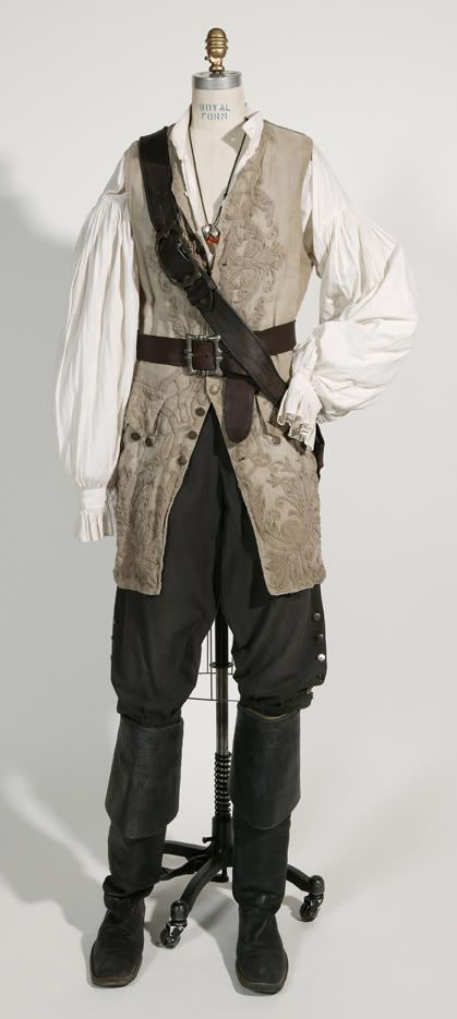 Pirate / costuming   William Turner's Costume. Pirate Astethic Clothes, Modern Wizard Outfit, Renfaire Outfit Masc, Fancy Pirate Outfit, Will Turner Costume, Pirate Wardrobe, Medieval Prince Outfit, Pirate Waistcoat, Warlock Outfit