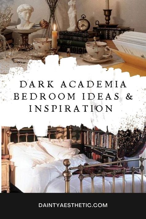 Dark Academia is all about creating a cozy and intellectual atmosphere, and there are so many unique items that you can incorporate into your bedroom to achieve this look and feel. In this blog post, we’ll be covering a variety of ideas for how you can transform your bedroom into a Dark Academia oasis. We’ll be discussing the importance of vintage items, lighting, music, and other unique touches that will help you create a space that is both stylish and inviting. Dark Academia Small Bedroom, Light Academia Aesthetic Bedroom, Dark Academia Bed, Academia Bedroom Ideas, Academia Bedroom Aesthetic, Dark Academia Bedroom Decor, Academia Aesthetic Bedroom, Light Academia Bedroom, Cozy Dark Bedroom