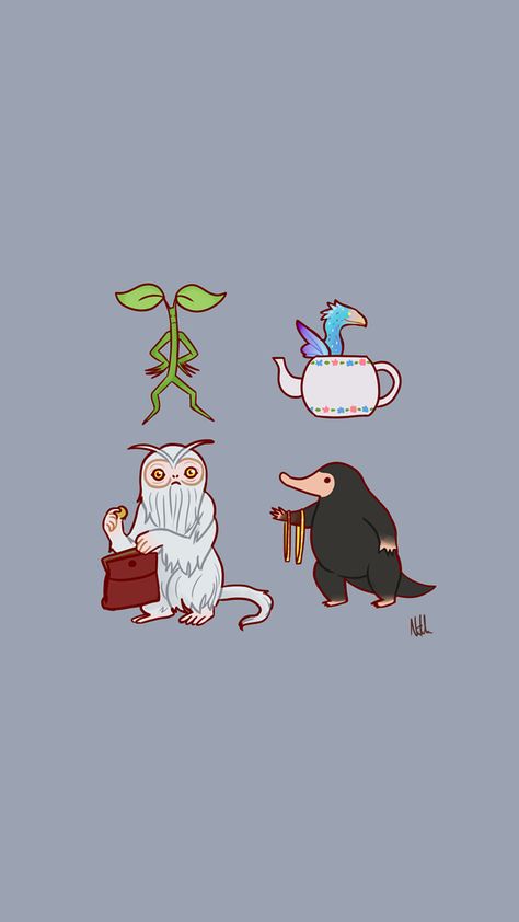 Legacy Tattoo, Fantastic Beasts Niffler, Harry Potter Christmas Tree, Mythical Creatures Fantasy, Beast Wallpaper, Deck Paint, Harry Potter Christmas, Soft Wallpaper, Fantastic Beasts And Where