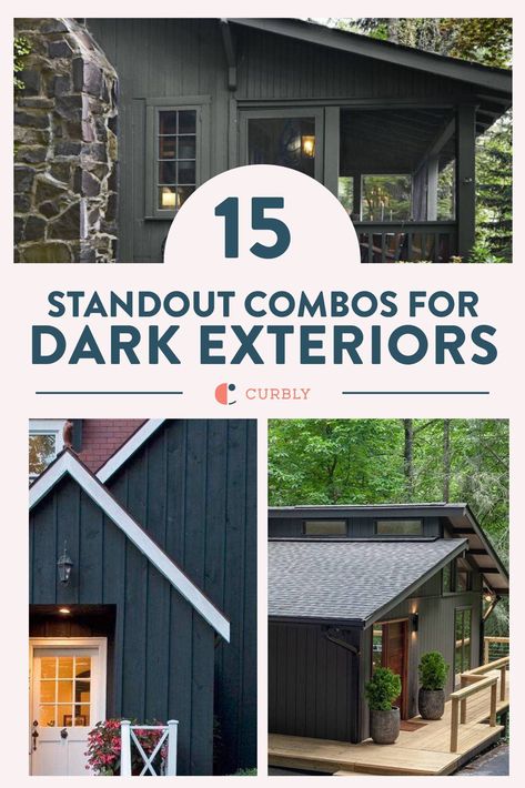 Embrace the allure of darkness! Step into a world of captivating architectural charm with these 10 Dark Painted Exteriors. 🖤 From modern minimalism to timeless elegance, these bewitching homes prove that bold design choices can redefine curb appeal. #HomeInspiration #DarkExteriors #ArchitecturalCharm #CurbAppeal Mid Century Modern Exterior Paint, Dark Exterior House Colors, Dark Home Exterior, Dark House Exterior, Dark Exterior House, Brown House Exterior, Beautiful Home Exterior, Dark Grey Houses, Mid Century Modern House Exterior