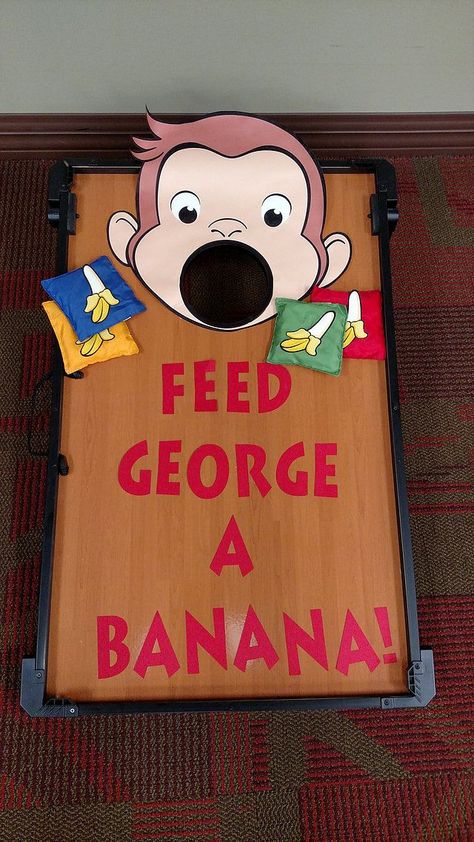 Monkey Birthday Party Ideas, Curious George Invitations 1st Birthday, Curious George 2nd Birthday Party Ideas, 2 Curious Birthday, Curious George 1st Birthday Party Ideas, Curious George First Birthday Ideas, Curios George Birthday Party, Curious George Party Food, Curious George Birthday Party Ideas 2nd