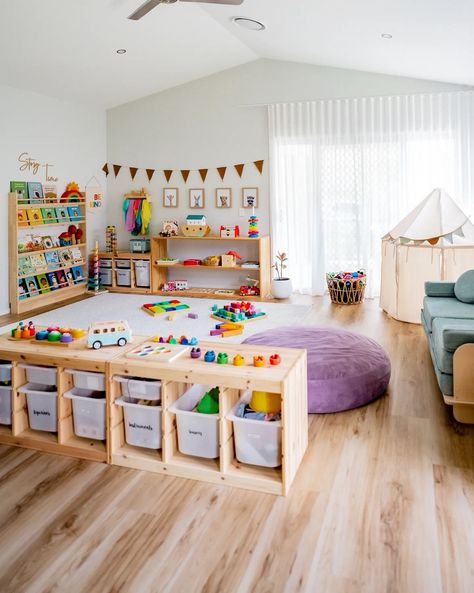 Playroom things 💕 I too, wonder when I will ever finish labelling my trofast tubs. Maybe never? Time will tell 🤪 #playroom #playroominspo… | Instagram Playroom Inspo Simple, Mini Playroom Ideas, Laundry Playroom Combo, Play Room Girls Small, Study And Playroom Combo, Budget Playroom Ideas, Gym Playroom Combo, Playroom Stations Play Areas, Trofast Playroom Hack