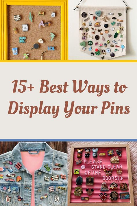 15+ Best Ways to Display Your Pins Hat Pin Collection Display, Pin Collection Storage, What To Do With Pins And Buttons, Shadow Box For Pins, Upcycling, Selling Enamel Pins, Displaying Pins Collection, Board Pin Ideas, Styling Enamel Pins