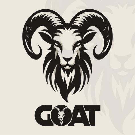 Coat logo design | Premium Vector #Freepik #vector #animal-logo #animal-logo-design #mascot-logo #sheep-logo Logos, Goat Logo Design, Sheep Logo, Goat Logo, 7 Sins, Gym Art, Print Design Art, Animal Icon, Pet Logo Design