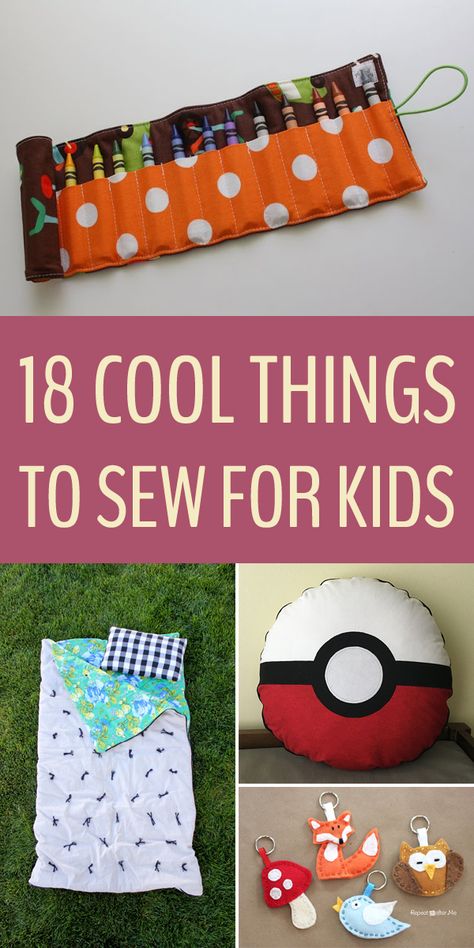 Couture, Camp Sewing Projects, Easy Things To Make With Sewing Machine, No Sew Projects For Kids, Sewing Gifts For Children, 1st Sewing Project, Sewing Patterns For Kids Clothes, Easy Kids Sewing Projects For Beginners, Cute Fabric Crafts