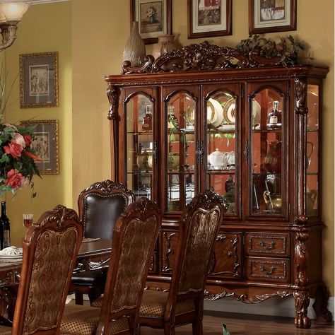 Dresden China, Formal Dining Room Sets, Aico Furniture, Cabinet Buffet, Dining Hutch, Dining Buffet, Dining Cabinet, Acme Furniture, Furniture Brand