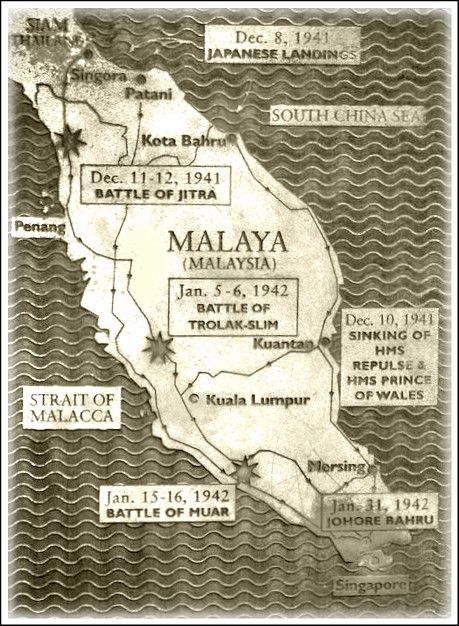 Old Map showing Japanese Invasion - the date and battles for Malaya Sejarah Kemerdekaan Malaysia, Malay Aesthetic, Malaysian Illustration, Sejarah Malaysia, Vintage Malaysia, Malaysia Vintage, Malaysia Map, History Of Malaysia, Malayan Emergency