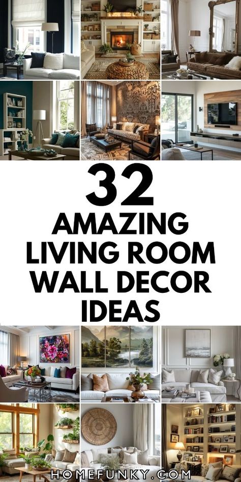 32 Superb Dwelling Room Wall Decor Concepts Check more at https://howcandothis.com/homedecoration/32-superb-dwelling-room-wall-decor-concepts/ Creative Living Room Wall Ideas, Special Room Ideas, Decors For Living Room, Best Wall Art For Living Room, What To Put On Large Wall In Living Room, Pictures Of Living Rooms Interiors, Unique Gallery Wall Ideas Living Room, How To Decorate Living Room Wall, Accent Living Room Wall Ideas