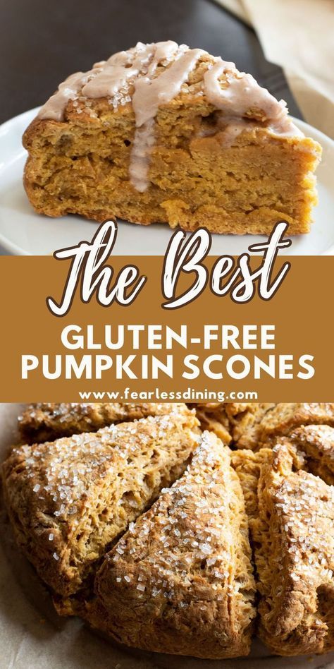 Almond Flour Pumpkin Scones, Gluten Free Pumpkin Scones, Pins Colada, Gluten Free Scone Recipe, Pumpkin Scones Recipe, Scones Recipes, Maple Icing, Gluten Free Pumpkin Recipes, Gluten Free Pumpkin Spice