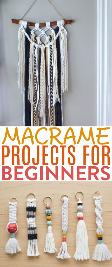 Macrame Projects for Beginners - A Little Craft In Your Day Diy Macrame For Beginners, Beginners Macrame Diy Tutorial, Kids Macrame Projects, Easy Macrame For Beginners, Diy Macrame Crafts, Beginning Macrame Projects, Easy Beginner Macrame Projects, Easy Macrame Projects For Beginners, Macrame For Beginners Tutorials