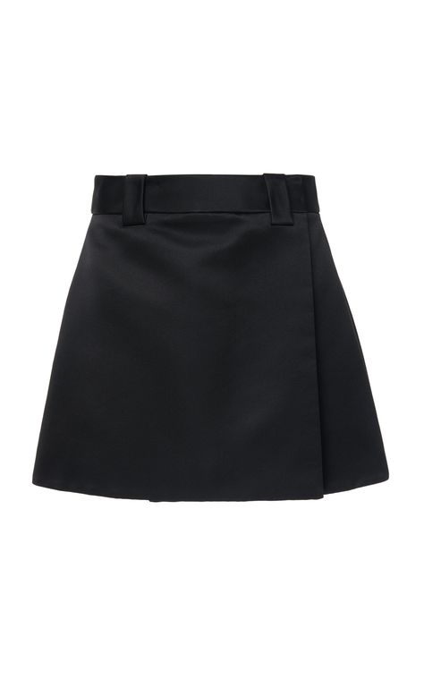 Silk Satin Wrap Mini Skirt by PRADA for Preorder on Moda Operandi Prada Skirt, Skirt Denim, Wrap Mini Skirt, Skirt Mini, Looks Chic, Kpop Fashion Outfits, Mode Streetwear, Stage Outfits, Dream Clothes
