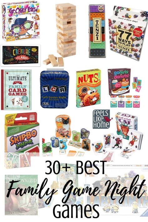 Best Card Games For Families, Best Games For Family Game Night, Dice Games For Adults, Best Family Games, Game Night Board, Games For Family Game Night, Game Basket, Game Night Gift, Christmas Games For Adults