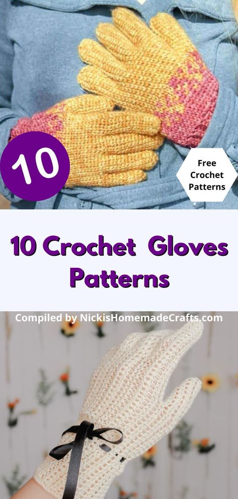 Unlock your creativity and add some unique flair to any outfit with these free crochet patterns for lacy to thick gloves! With 10 adorable patterns, you will have plenty of options to choose from and the ability to mix and match the patterns with different color and texture variations. Whether you are looking for the perfect accessory to match your outfit or a special one-of-a-kind item, these gloves are sure to make a statement. Amigurumi Patterns, Crochet Finger Gloves Free Pattern, Crochet Gloves With Fingers Free Pattern, Glove Pattern Crochet, How To Crochet Gloves Without Fingers, Crocheted Gloves Free Pattern, Crochet Hand Pattern Free, Crochet Finger Gloves, Crochet Hand Gloves Free Pattern