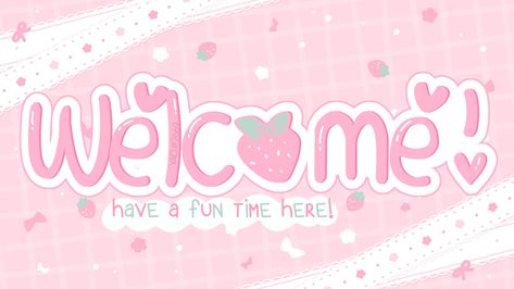 Hello Kitty Discord, Pixel Kawaii, Griffonnages Kawaii, Welcome Banners, Twitch Streaming Setup, Desain Buklet, Youtube Banner Design, Cute Laptop Wallpaper, Pola Kartu