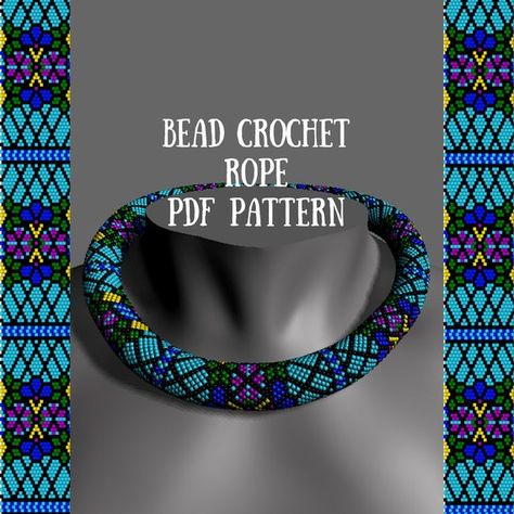 Amigurumi Patterns, Couture, Seed Bead Bracelet Patterns, Crochet Necklace Pattern, Crochet Beaded Necklace, Bead Crochet Patterns, Beaded Necklace Patterns, Beadwork Necklace, Bead Crochet Rope