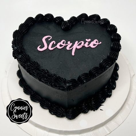 Black Heart Birthday Cake Aesthetic, Black Glitter Cake Birthday, Miss Twenty Something Cake, Scorpio Cake Birthdays Aesthetic, Heart Shaped Halloween Cake, Black Valentines Cake, Black Scorpio Cake, Black Heart Shaped Birthday Cake, Pink And Black Heart Cake