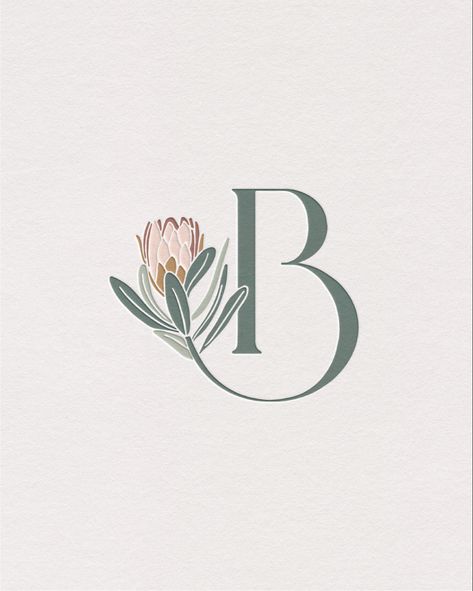 Gorgeous pknk and green colour palette inspired by Australian florals. B monogram with flower illustration artwork. Baby boutique branding Floral Branding, Logo Monogramme, Expert Logo, Logo Fleur, Timeless Simplicity, Boutique Branding, B Monogram, Florist Logo, Floral Logo Design