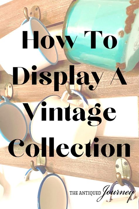 Display Small Collectibles, Staging Vintage Items, Display Small Items, Decorating With Vintage Photos, Vintage Kitchenware Display, Dish Collection Display, Antique Silverware Display, How To Display Pottery Collection, How To Display Vintage Dishes