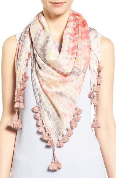 Eileen Fisher Modal & Silk Tassel Trim Scarf Boho Scarfs, Salwar Kamiz, Fashion Vocabulary, Stole Scarf, Tassels Fashion, Scarf Women Fashion, Dress Wrap, Wrap Scarf, How To Wear Scarves