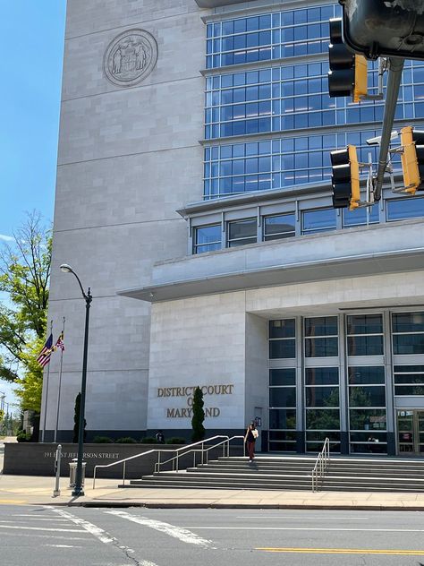 Entryway of Montgomery County District Courthouse in Rockville, Maryland. Montgomery County Maryland, Rockville Maryland, Montgomery County, Police Station, Cn Tower, New Pictures, Ferry Building San Francisco, Maryland, Built In