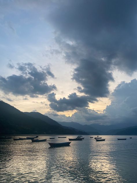 #lake #bluetones #boats #mountains Nature, Raw Materials, Nepal, Phewa Lake, Mountains Clouds, Aloe Vera Hair Mask, Better Man, Night Scenery, Beautiful Mountains