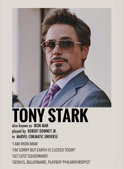 Minimalist/polaroid character poster by me Marvel Movie Characters, Howard Stark, Anthony Stark, Avengers Movie Posters, Movie Character Posters, Old Posters, Marvel Room, Marvel Wall Art, Film Polaroid