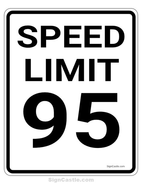 Free printable 95 MPH speed limit sign. Download it from https://museprintables.com/download/sign/95-mph-speed-limit/ Croquis, Speed Limit Sign, Speed Limit Signs, Danger Signs, Paper Box Template, Download Sign, Wall Shelves Design, Speed Limit, Road Sign