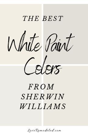 White paint is the perfect choice for your walls, trim, cabinets or furniture! Find out which Sherwin WIlliams' white paint colors are the best! #painting #trim #sherwinwilliams Sw Whites For Walls, Eider White Sherwin Williams Walls, White Sherwin Williams Walls, Sw Westhighland White, Sherwin Williams Paint Colors 2020, Sherwin Williams Westhighland White, Sherwin Williams White Paint Colors, White Paint Colors Sherwin Williams, White Grey Paint
