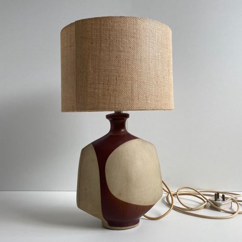 For sale: Mid Century 'Nanceddan' Pottery Table Lamp by Peter Ellery for Tremaen, c.1960 Handmade Ceramic Table Lamps, Mid Century Pottery Lamp, Mid Century Objects, Mid Century Table Lamps, Vintage Ceramic Lamp, Handmade Ceramic Lamp Base, Ceramic Lamp Bases, Mid Century Lamps Table, Table Lamp Kitchen