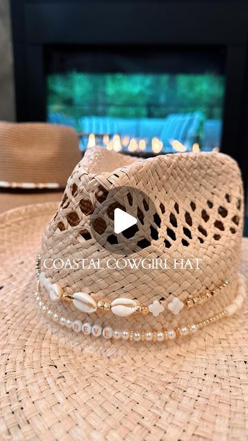Rêve x Rae │ Erin Rae on Instagram: "🐚🤠This is your sign to make a coastal cowgirl hat!   ⬇️Save this reel for later!  I had so much fun decorating these hats with the girls and can’t wait to wear it this summer.   Hats were from various stores and Amazon  10500pcs Bead set was also from Amazon   🤍Follow @revexrae for more summer activities! 🤍  Comment “hat” if you want the link to the materials!  . . . . . . .  #diy #coastal #coastalcowgirl #easydiy #amazon #amazonfinds #activity #girlsnight #birthday #cowgirlhat #aesthetic #inspiration #summervibes" Cowgirl Hat With Beads, Straw Hat Diy Ideas, Make Your Own Cowgirl Hat, Coastal Cowgirl Hat Beads Diy, Diy Coastal Cowgirl Hat, Coastal Cowgirl Hats Diy, Coastal Cowgirl Hat Diy, Decorate Cowgirl Hat, Diy Hat Bands