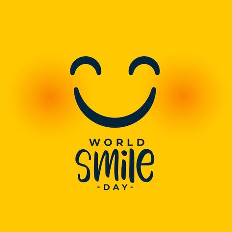 Smile World, Funny Emo, Smile Logo, Smile Day, World Smile Day, Constitution Day, Powerpoint Background Design, World Days, Event Logo