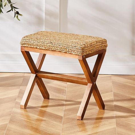 PRICES MAY VARY. 🎄【Sturdy & Durable】The foot stool ottoman is constructed from durable materials that provide strength and stability. The high-quality X shape construction ensures that the ottoman is resistant to many hazards. The wooden legs provide a sturdy base and are strong enough to support up to 300 pounds. 🎄【Variable Functions】17 inch ottomans are highly functional and versatile. They are the perfect piece of furniture for extra seating when entertaining guests or for use as a side tab Pouf Ottomans, Small Stool, Living Room Balcony, Room Balcony, Ottoman Footstool, Round Ottoman, Wooden Leg, Pouf Ottoman, Wooden Legs