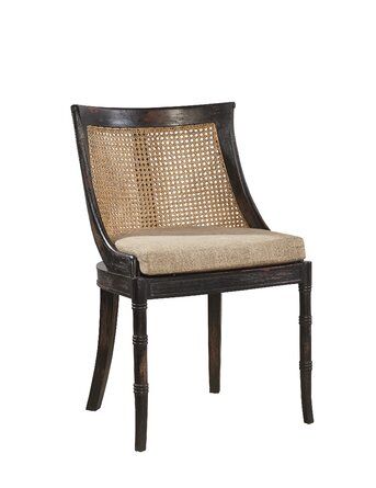 Parisian Blue, North Carolina Furniture, Cane Dining Chair, Cane Chair, Rattan Dining Chairs, Silk Cushions, Custom Cushions, Linen Cushion, Solid Mahogany